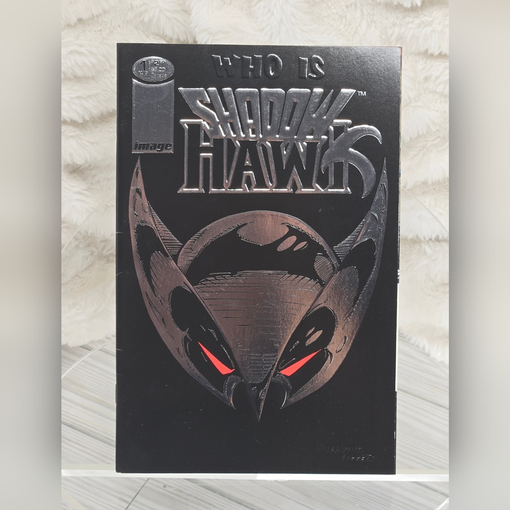 Shadowhawk #1 (1992) Image Comics, Embossed Silver Foil Cover + #0 Coupon